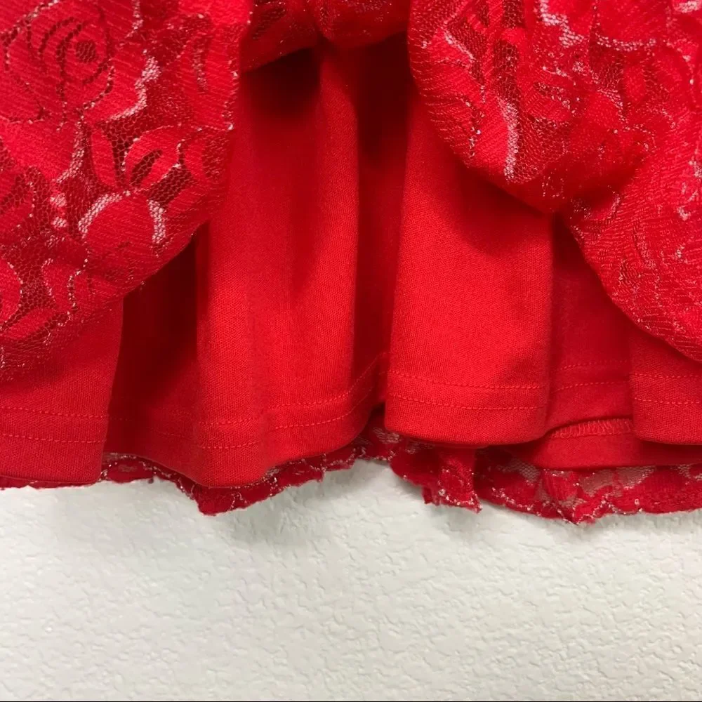 Nanette Baby 6-9 Months Red Baby Girl Dress
